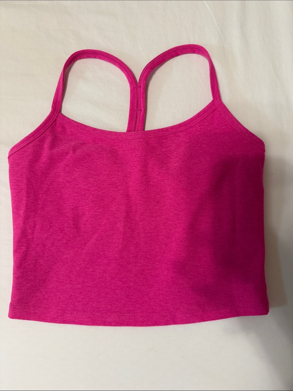 Beyond Yoga Spacedye Slim Racerback Cropped Tank Pink Size XS NEW - Picture 4 of 5